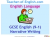 GCSE English (9-1) Narrative Writing Teaching Resources (slide 1/149)